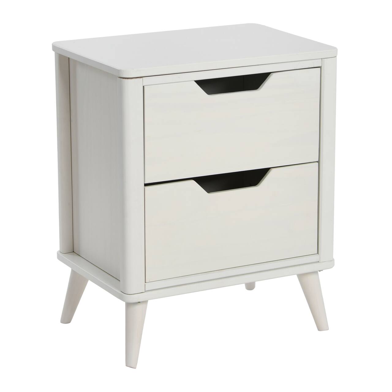 Hello Honey® 26" Yume Mid Century Modern Solid Wood Nightstand with 2 Storage Drawers